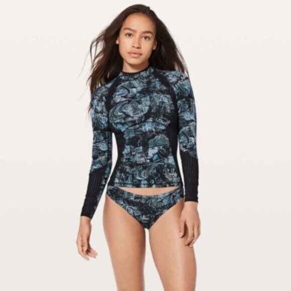 Lululemon Swell Seeker Paddle Rashguard Top Size 4 - Picture 1 of 11